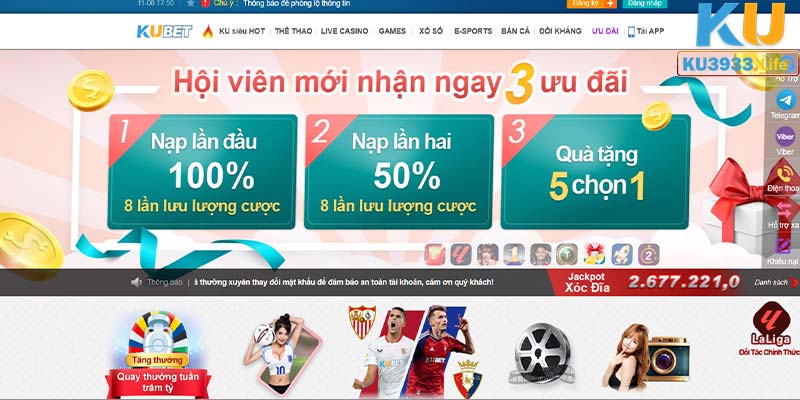 Thành viên mới nhận ưu đãi siêu hấp dẫn từ kubet